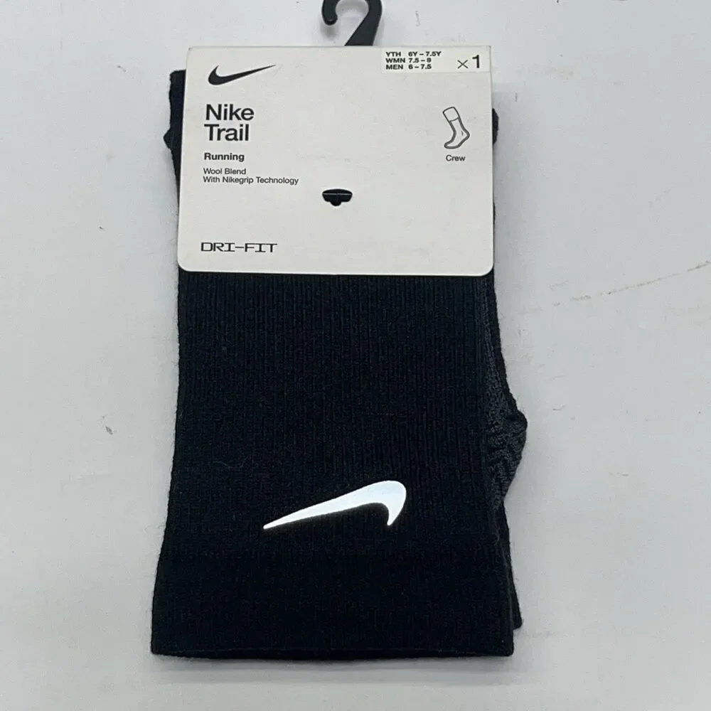 Nike Trail Running Wool Blend Dri-Fit crew Socks HF7155 500 M‎ 6-7.5 /W 7.5-9